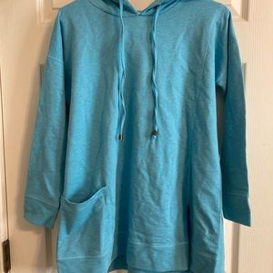 NWOT Blue Athletic Tunic Hoodie